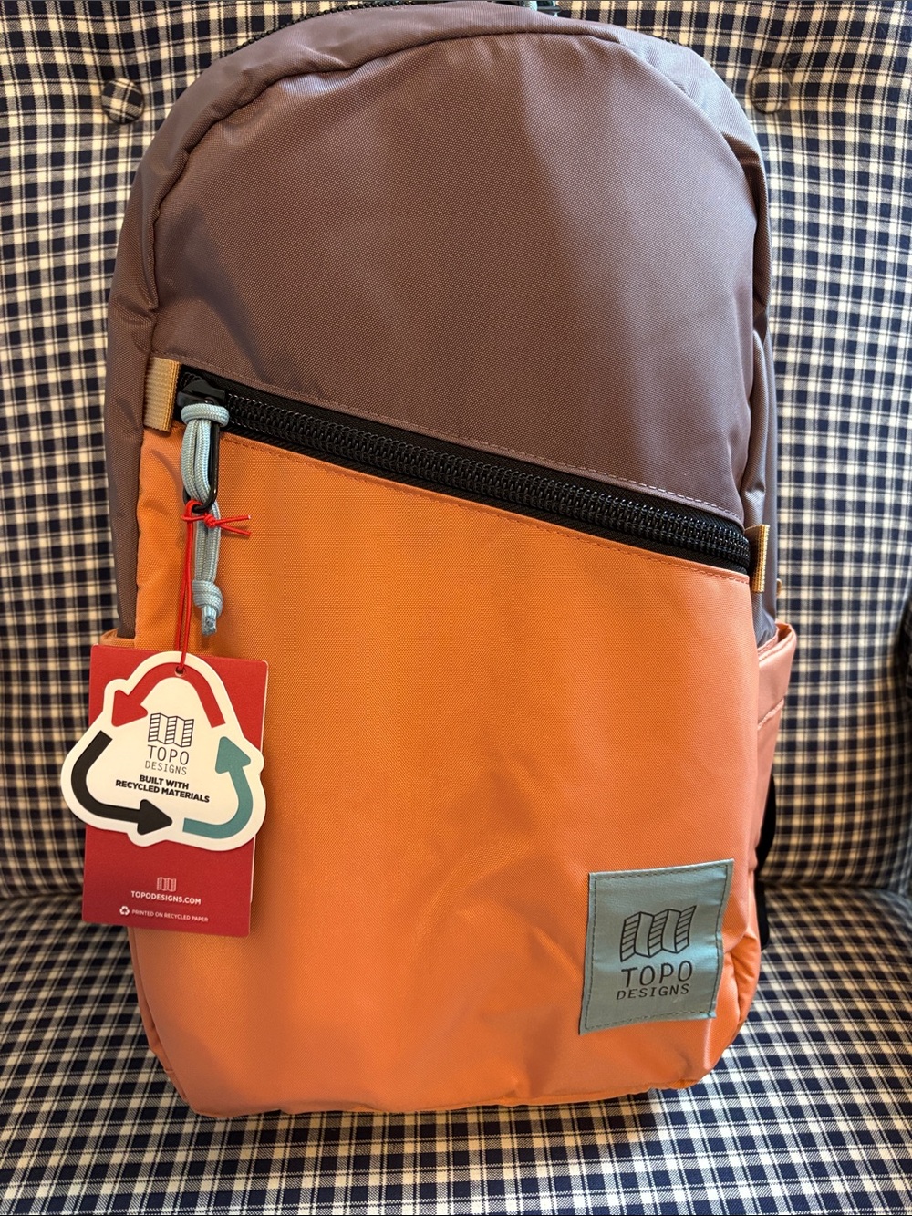 Topo Designs Orange & Brown Everyday Rolltop Backpack